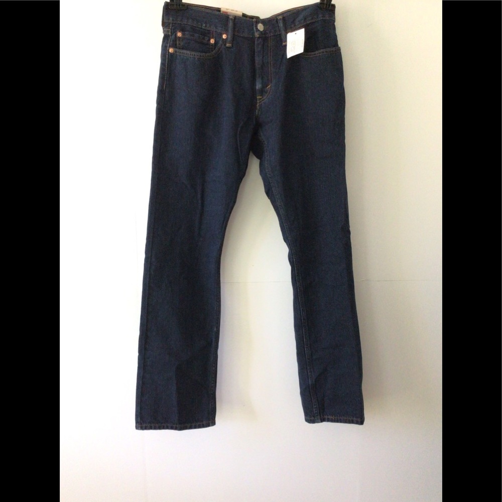 Levi’s 514 Straight NWT Fit 32x32 Dark Blue Washed Mens Denim Jeans